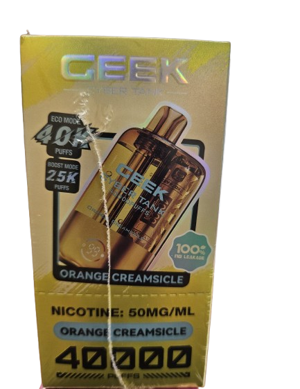 GEEK 40K PUFFS - GEEK 40K PUFFS CYBER TANK ORANGE CREAMSICLE